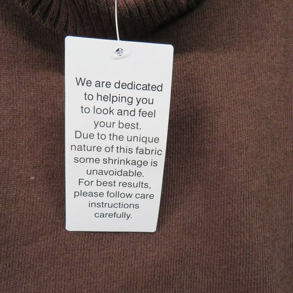 Jessica London Sweater Womens Size 26/28 Sleeveless Turtleneck Brown Knit New - Picture 6 of 10
